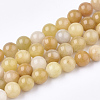 Natural Topaz Jade Beads Strands X-G-S259-45-6mm-1