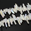 Natural Electroplated Quartz Crystal Beads Strands G-F212-01-1