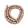 Electroplated Natural Lava Rock Beads Strands G-G984-03R-2
