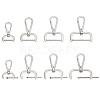   8Pcs 4 Styles Zinc Alloy Swivel Lobster Claw Clasps FIND-PH0008-63P-1