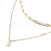 2Pcs 2 Style Rectangle with Good Luck Pendant Necklaces Set NJEW-JN04009-4