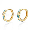 Brass Micro Pave Cubic Zirconia Huggie Hoop Earrings EJEW-T014-09G-02-NF-1