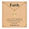 Cross 201 Stainless Steel Mustard Seed Pendant Necklaces for Women WG511AE-01-1