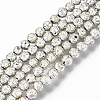 Electroplated Natural Lava Rock Beads Strands G-S352-30A-05-1