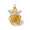 Faceted Glass Pendants PALLOY-MZ00583-01-1