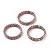 Natural Leopard Skin Jasper Stretch Bracelets BJEW-F406-B14-1