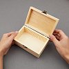 Unfinished Pine Wood Jewelry Box CON-WH0072-09-3