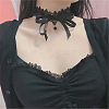 Polyester Flower Lace Bowknot Choker Necklaces for Women FS-WGE4196-01-1