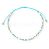 Glass Seed Bead Braided Bead Bracelets XN3042-2-1