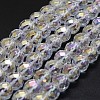 Electroplated Natural Quartz Crystal Beads Strands G-K285-10-8mm-1