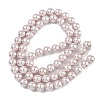 Electroplated Shell Pearl Beads Strands X-BSHE-G041-6mm-06-4