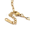 Ion Plating(IP) 304 Stainless Steel Paperclip Chain Bracelet for Women X-BJEW-G667-05G-3