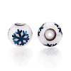 Christmas Opaque Glass Beads EGLA-R113-01F-2