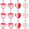 12Pcs Natural Banded Agate/Striped Agate Pendants G-UN0001-03-1