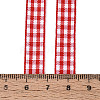Single Face Plaid Polyester Satin Ribbon SRIB-T009-10F-3