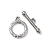 Non-Tarnish 304 Stainless Steel Ring Toggle Clasps STAS-A092-09E-P-1