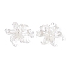 ABS Plastic Imitation Pearl Bead Caps KY-Q004-05B-3
