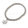 304 Stainless Steel Beads Stretch Charm Bracelets BJEW-JB03862-01-1