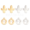 8Pcs 2 Style Ion Plating(IP) 304 Stainless Steel Charms STAS-UN0032-33-1