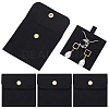 4 Sets Square Microfiber Packing Button Bags ABAG-WR0001-09C-1