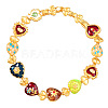 Alloy Enamel Link Necklaces FS-WGF424C-01-5