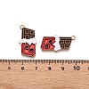 Valentine's Day Theme Alloy Enamel Pendants ENAM-T020-50B-01-3