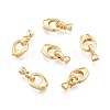 Brass Fold Over Clasps X-KK-A165-01G-2