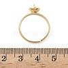Adjustable Brass Cup Peg Ring Settings For Half-drilled Beads KK-K414-02A-G-3