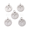 Non-Tarnish 304 Stainless Steel Charms STAS-Q201-T445-1S-2