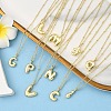 1Pc Initial Letter Brass Pendant Necklaces NJEW-YW0001-24R-4