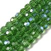 Electroplate Transparent Glass Beads Strands EGLA-A035-T6mm-L11-1