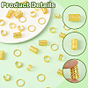 200Pcs 5 Styles Iron Dreadlocks Beads Hair Decoration OHAR-SC0001-13-3