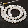 Frosted Natural White Agate Beads Strands G-F377-6mm-2