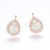 Brass Micro Pave Cubic Zirconia Stud Earring Findings ZIRC-G116-28-D01-1