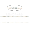 Rondelle Glass Beaded Link Chains CHS-G028-07G-04-2