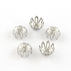 Tarnish Resistant 8-Petal Flower 304 Stainless Steel Fancy Bead Caps STAS-R083-17-1