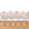 Transparent Glass with Enamel  Beads GLAA-N0028-04B-3