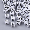 White Opaque Acrylic Beads MACR-R869-02E-1