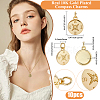10Pcs Brass Compass Charms KK-BBC0021-88-2
