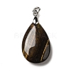 Natural Tiger Eye Pendants G-H286-04P-03-3