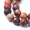 Natural Wood Beads Strands X-WOOD-F008-07-A-3