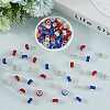 120Pcs 3 Colors Polymer Clay Rhinestone European Large Hole Beads with Silver Color Plated Brass Cores FPDL-LT0001-01A-3
