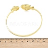 Marine Organism Brass Cuff Bangles for Women BJEW-D368-03H-G-5