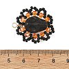 Halloween Gothic Glass Seed Beaded & Synthetic Turquoise Pendants PALLOY-MZ01428-01-3