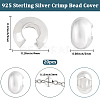 20Pcs 925 Sterling Silver Crimp Bead Cover STER-BBC0009-49-2