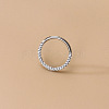 F136 Titanium Alloy Micro Pave Clear Cubic Zirconia Cartilage Earrings WG72C09-03-1-1