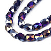 Electroplate Glass Beads Strands EGLA-N002-13-A-4