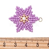 Glass Seed Beaded Pendants PALLOY-MZ01360-01-3