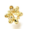 Brass Micro Pave Clear Cubic Zirconia European Beads KK-V008-15G-2