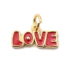 Brass Enamel Charms KK-A268-10G-02-1